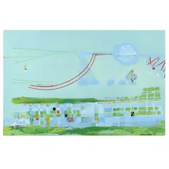 Polder Spring I by Sam Middleton, Gouache and ink on paper, sold Jul 2024