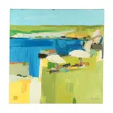 Beach Scene with Figures by Italo George Botti, Oil on canvas, sold Jul 2024