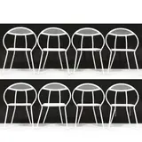 Eight Hoop Chairs by John Salterini, White powder coated steel, sold Jul 2024