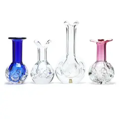 Four Air-Trap Glass Vases by Jaroslav Svoboda, Contemporary, sold Jul 2024