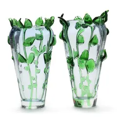 Pair of Leaf and Vine Glass Vases by Borek Sipek, Contemporary, sold Jul 2024