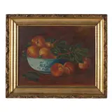 Still Life with Peaches by H.B. Thompson, Oil on canvas, sold Jul 2024