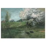 Spring Landscape by Du Bois Fenelon Hasbrouck, Watercolor and gouache on paper, sold Jul 2024