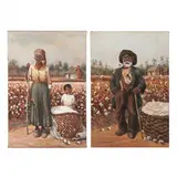 Pair of Cotton Picker Portraits by Roger Kammerer, Each an oil on canvas painting, sold Jul 2024