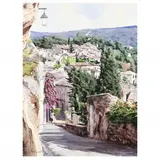 Adnes Village by Altino Villasante, Watercolor on paper, sold Jul 2024