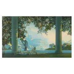 Daybreak by Maxfield Parrish, A chromolithograph, sold Jul 2024