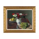 Still Life with Grapes and Flowers by Edward Hall, Oil on canvas, sold Jun 2024
