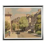Street Scene by A.G. Williamson, Oil on canvas (lined), sold Jun 2024
