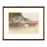 Moored Boats by Arthur Tucker, Watercolor on paper, sold Jun 2024