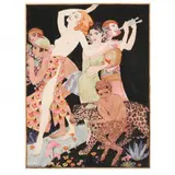 Bacchanal by Doris M. Ardley, Watercolor and graphite on paper, sold Jun 2024