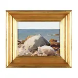 Boulders Along the Shore by Hillary Osborn, Oil on panel, sold Jun 2024