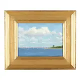 Clouds on Buzzards Bay by Hillary Osborn, Oil on panel, sold Jun 2024