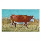 Cow by Mel Steele, Oil pastel on paper, sold Jun 2024