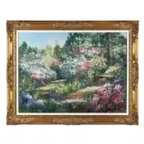 Beautiful Floral Pathway by Gene Hege, Oil on canvas, sold Jun 2024