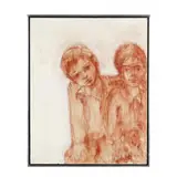 Two Boys by Gino Hollander, Acrylic on canvas, sold Jun 2024