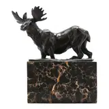 Bronze Model of a Moose Wading by Louis-Albert Carvin, Patinated bronze, sold Jun 2024