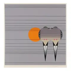 Lovey Dovey by Charley Harper, Serigraph in colors on paper, sold Jun 2024