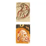 Hagar in the Desert / Cain and Abel by Marc Chagall, Each a lithograph in colors on paper, sold Jun 2024