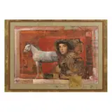 Flora II by Mersad Berber, Offset lithograph in colors with applied gold leaf, sold Jun 2024