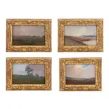 Group of Four Landscapes by Charles Marks, Each an oil on panel painting, sold Jun 2024