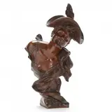 Art Nouveau Bust of a Woman with Cherries by Georges Van der Straeten, Patinated bronze, sold Jun 2024