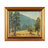 Autumn Landscape by Belmore Browne, Oil on masonite, sold Jun 2024