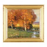 Fall Grazing by John Charles Terelak, Oil on board, sold Jun 2024