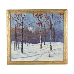 Winter Stronghold by Frank V. Dudley, Oil on canvas, sold Jun 2024