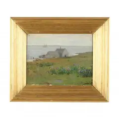 At Vinalhaven by Jacob Wagner, Oil on canvas, sold Jun 2024