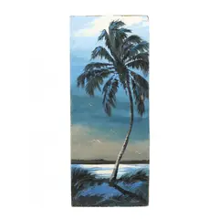 Palm Tree Under a Dark Sky by James Gibson, Oil on board, sold Jun 2024