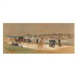 Sailors on Shore by Julien Le Blant, Watercolor and gouache on paper, sold Jun 2024