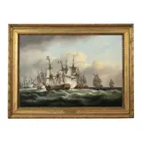 Battle of Tory Island, 12th October 1798 by Thomas Luny, Oil on canvas (lined), sold Jun 2024
