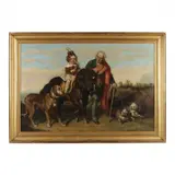The Young Master after Landseer by Antonio Salas, Oil on canvas laid on board, sold Jun 2024