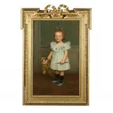 Portrait of a Young Girl by Jean de la Hougue, Oil on canvas, sold Jun 2024