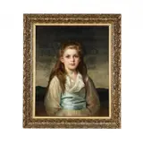 Portrait of a Young Girl by Mary Lemon Waller, Oil on canvas, sold Jun 2024