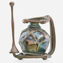 Fine Gimbal Candlestick by Tiffany Studios, sold Jan 2017