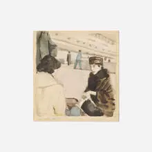Safe at the Airport (Departure) by Harold Bruder, 1964, watercolor and graphite on paper, sold Aug 2026