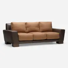 Idaho sofa by Berman Rosetti, c. 2005, leather, Loro Piana pure cashmere upholstery, enameled steel, sold Oct 2022