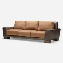 Idaho sofa by Berman Rosetti, c. 2005, leather, Loro Piana pure cashmere upholstery, enameled steel, sold Oct 2022
