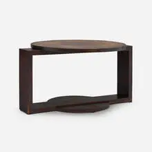 Coffee table by André Sornay, c. 1925, stained oak, sold Oct 2022