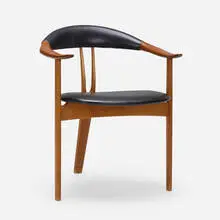 Armchair by Arne Hovmand-Olsen, 1956, oak, teak, leather, sold Oct 2022