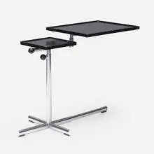 Adjustable occasional table by Georg Albert Ulysse Caruelle, 1942, lacquered wood, chrome-plated steel, Bakelite, sold Oct 2022