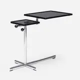 Adjustable occasional table by Georg Albert Ulysse Caruelle, 1942, lacquered wood, chrome-plated steel, Bakelite, sold Oct 2022