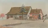 Basel, der Burgfelderhof, 1937 by Niklaus Stoecklin, oil on canvas, sold Mar 2019