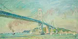 Bay-Bridge (San Franciso)", 1983 by Walter Sautter, oil on canvas, sold Mar 2019