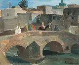 Brücke in Fés, 1934 by Otto Wyler, oil on canvas, offered Mar 2019