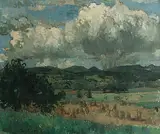 Gewitter im Jura, 1952 by Otto Wyler, oil on canvas, sold Mar 2019