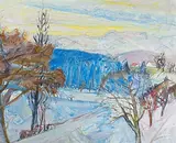 Sonniger Wintertag by Max Franz Brütschlin, oil on canvas, offered Mar 2019