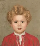 Portrait Albert in Tracht by François Ribaupierre, 1945, pastel, offered Mar 2019