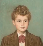 Portrait Albert fünf Jahre alt by François Ribaupierre, 1948, pastel, offered Mar 2019
